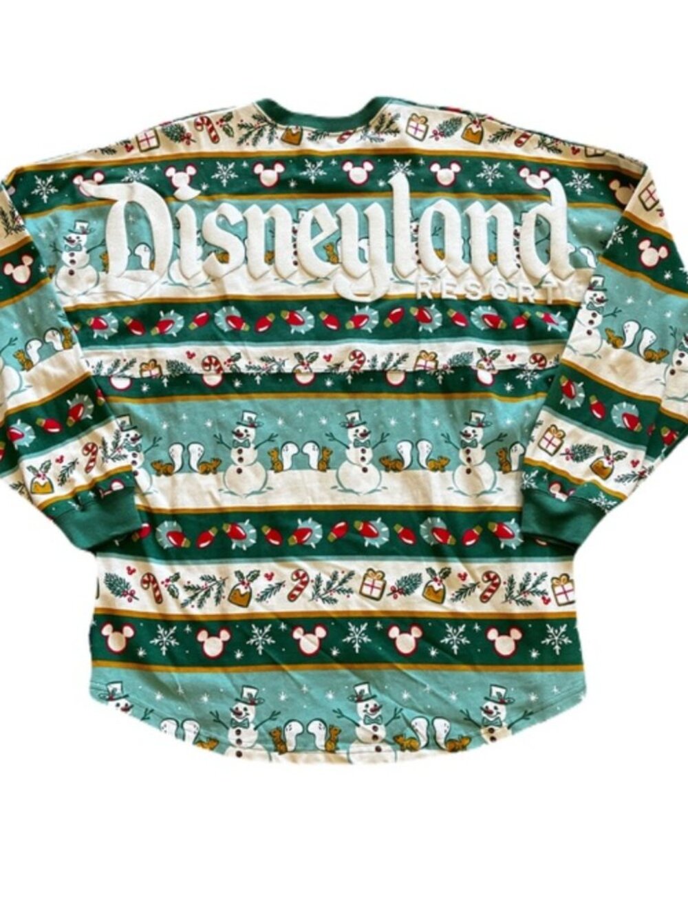 2022 Disneyland Resort Holiday Spirit Jersey Medium Snowman Mickey Treats NWOT